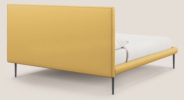 Midori letto imbottito trapuntato in ecopelle con piedini alti T04 gia
