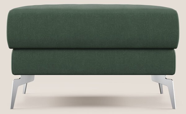Star Pouf con piedini alti in microfibra impermeabile T11 verde