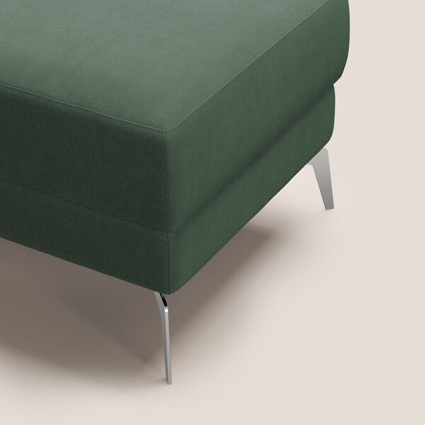 Star Pouf con piedini alti in microfibra impermeabile T11 verde