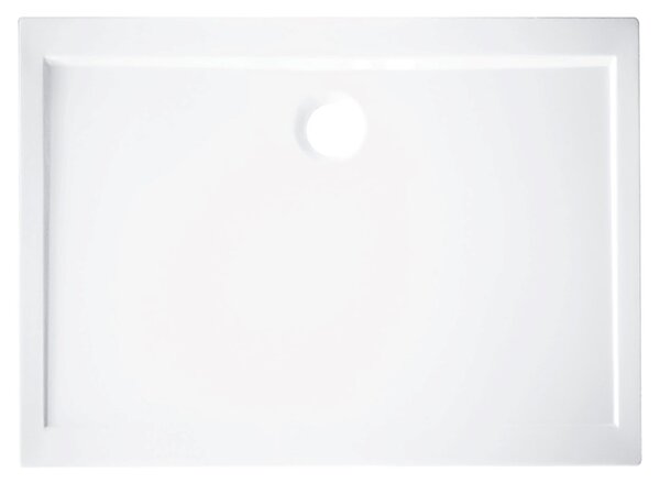 Piatto doccia acrilico rinforzato fibra di vetro Essential 70 x 90 cm bianco