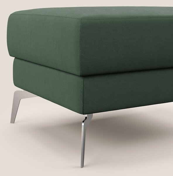 Star Pouf con piedini alti in microfibra impermeabile T11 verde