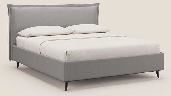 Hans letto contenitore imbottito minimal in tessuto simil cotone imper