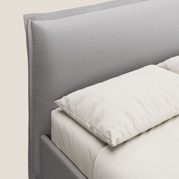 Hans letto contenitore imbottito minimal in tessuto simil cotone imper