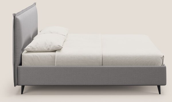 Hans letto contenitore imbottito minimal in tessuto simil cotone imper
