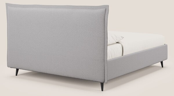 Hans letto contenitore imbottito minimal in tessuto simil cotone imper