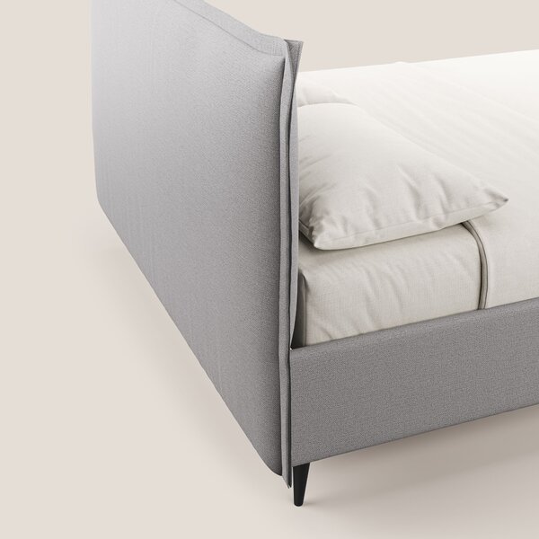 Hans letto contenitore imbottito minimal in tessuto simil cotone imper