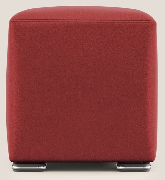 Cube pouf in microfibra smacchiabile T11 rosso