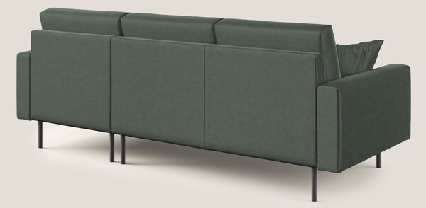 Arthur divano moderno angolare in velluto morbido impermeabile T01 ver