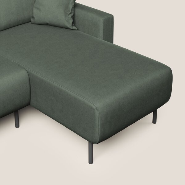 Arthur divano moderno angolare in velluto morbido impermeabile T01 ver