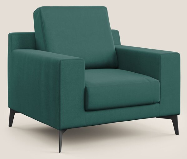 Prestige poltroncina moderna in microfibra smacchiabile T11 petrolio