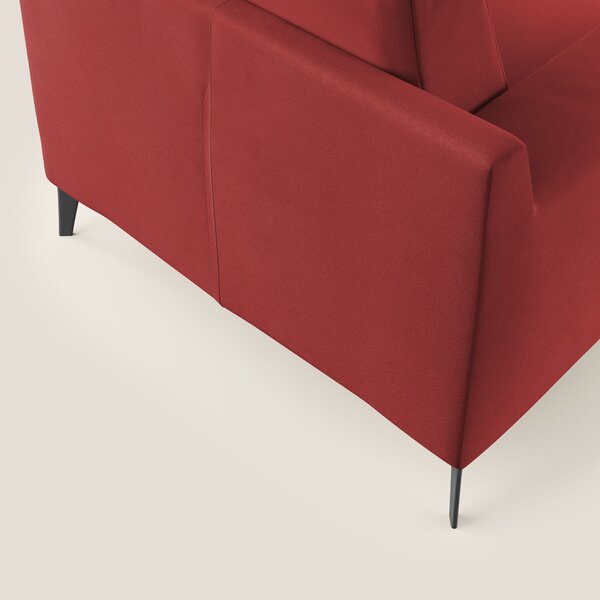 Prestige poltroncina moderna in microfibra smacchiabile T11 rosso