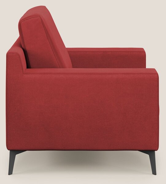 Prestige poltroncina moderna in microfibra smacchiabile T11 rosso