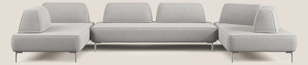 Newton divano panoramico modulare con schienali movibili T07 grigio