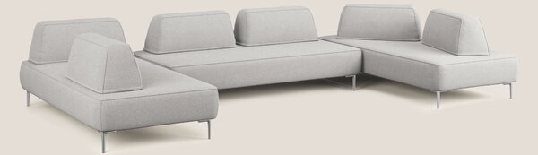 Newton divano panoramico modulare con schienali movibili T07 grigio