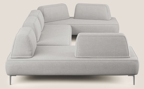 Newton divano panoramico modulare con schienali movibili T07 grigio