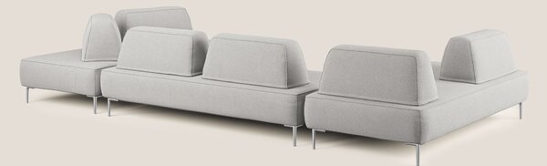 Newton divano panoramico modulare con schienali movibili T07 grigio