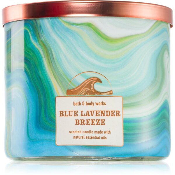 Bath & Body Works Blue Lavender Breeze candela profumata 411 g