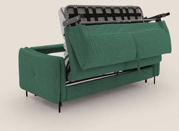 Gregory Divano letto con materasso h18 cm in microfibra effetto vellut