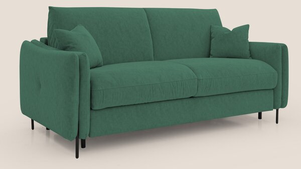 Gregory Divano letto con materasso h18 cm in microfibra effetto vellut