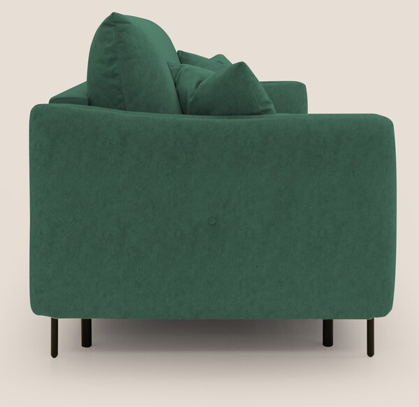 Gregory Divano letto con materasso h18 cm in microfibra effetto vellut