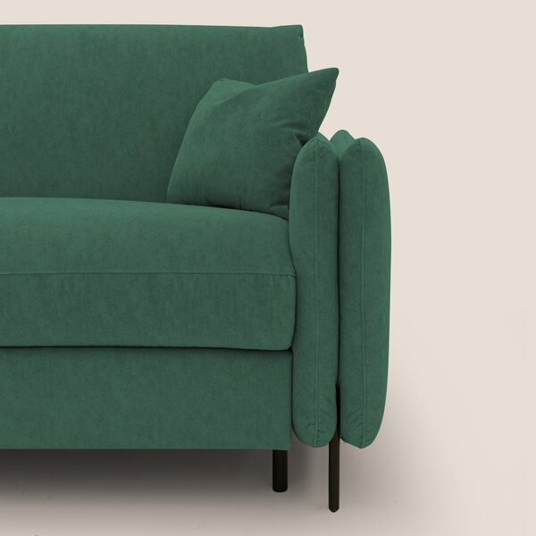 Gregory Divano letto con materasso h18 cm in microfibra effetto vellut