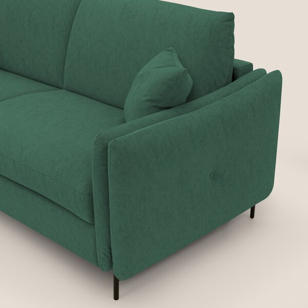 Gregory Divano letto con materasso h18 cm in microfibra effetto vellut