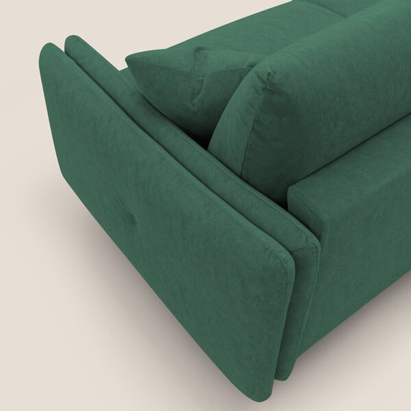 Gregory Divano letto con materasso h18 cm in microfibra effetto vellut