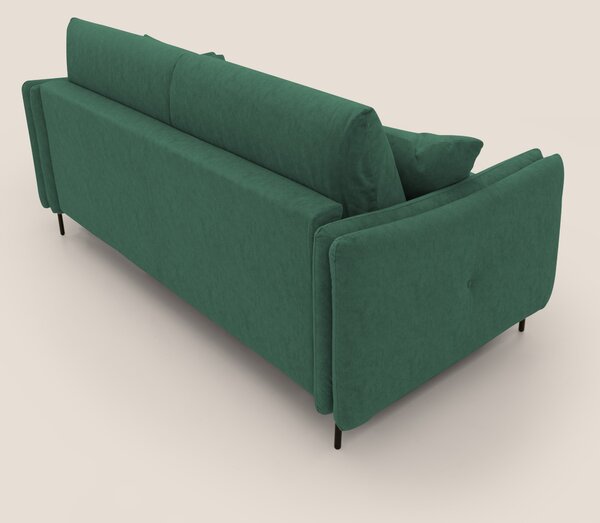 Gregory Divano letto con materasso h18 cm in microfibra effetto vellut