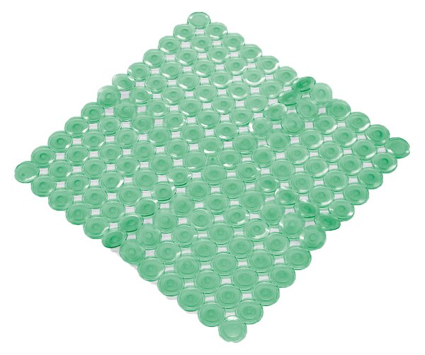 Tappeto antiscivolo quadrato Bottoni in pvc verde 54 x 54 cm