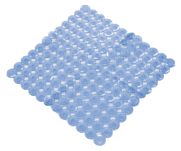 Tappeto antiscivolo quadrato Bottoni in pvc blu 54 x 54 cm
