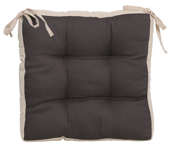 Cuscino per sedia grigio 40 x 40 x Sp 7 cm