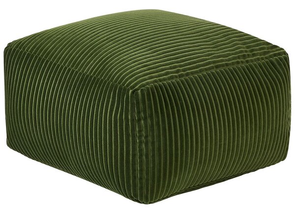 Beliani Pouf poggiapiedi in tessuto grigio scuro 40 x 25 cm