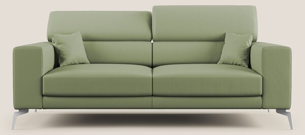 Blade Divano moderno con poggiatesta reclinabili in Ecopelle T04 verde