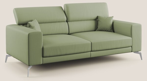 Blade Divano moderno con poggiatesta reclinabili in Ecopelle T04 verde