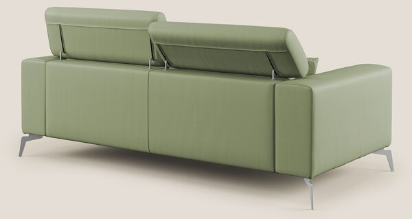 Blade Divano moderno con poggiatesta reclinabili in Ecopelle T04 verde