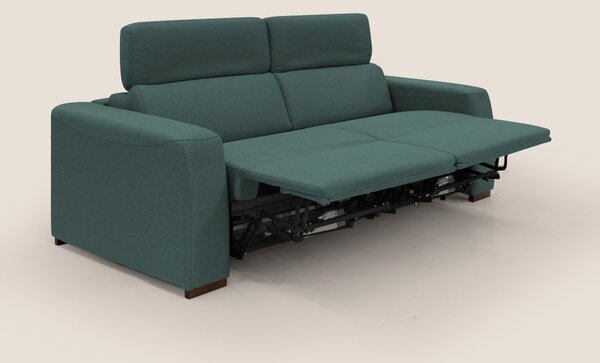 Poseidon divano letto + relax elettrico in tessuto smacchiabile imperm