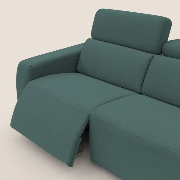 Poseidon divano letto + relax elettrico in tessuto smacchiabile imperm