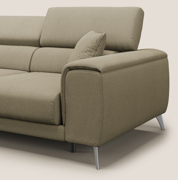 Fusion divano con 3 sedute allungabili in tessuto smacchiabile T05 cam