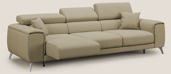 Fusion divano con 3 sedute allungabili in tessuto smacchiabile T05 cam