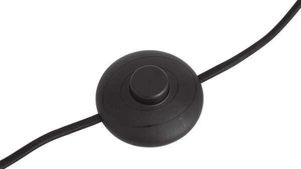 Lampada da terra moderna nera con paralume in tessuto e portabottiglie - Stojan Wine
