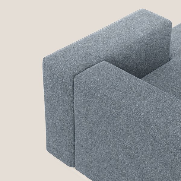 Nettuno modulo chaise longue in morbido tessuto bouclè T07 carta da zu