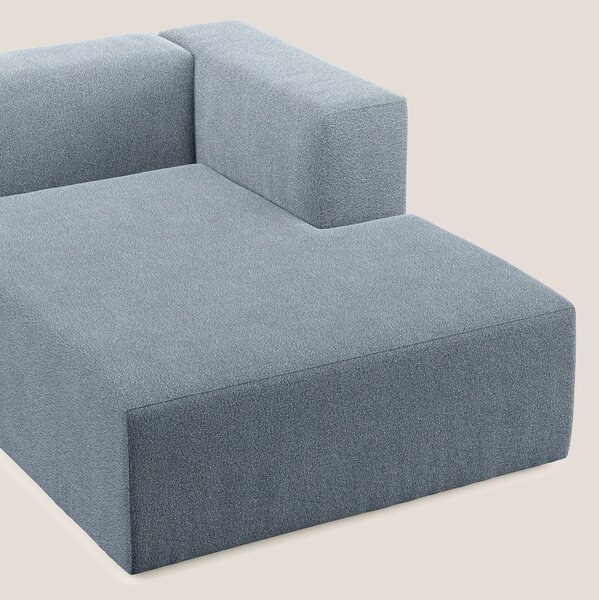 Nettuno modulo chaise longue in morbido tessuto bouclè T07 carta da zu
