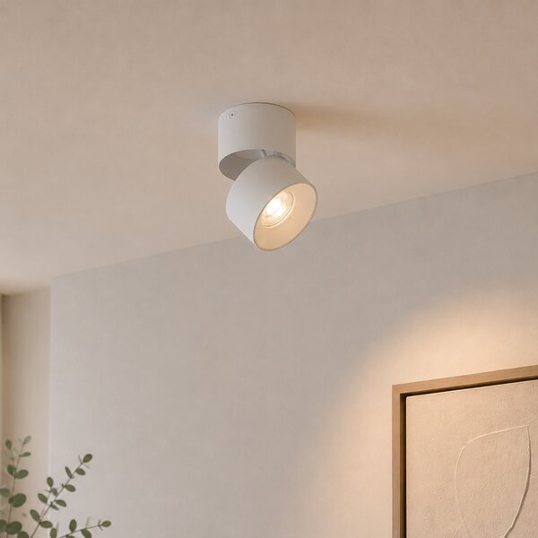 Faretto moderno da superficie bianco GU10 50mm orientabile - Echo