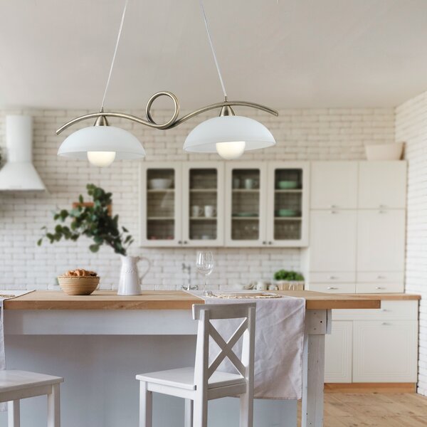 Lampadario 5 Luci ONLI Con Farfalle Rosa - MetallO Bianco, Vetro Bianco/Trasparente, Attacco E14 - Foto 3