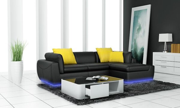 Divano in pelle con USB zona giorno divano angolare divano angolare design divano moderno F_3014B