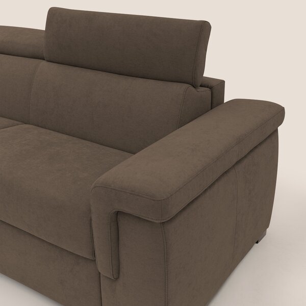 Giunone divano letto con materasso alto 18 cm e poggiatesta reclinabil
