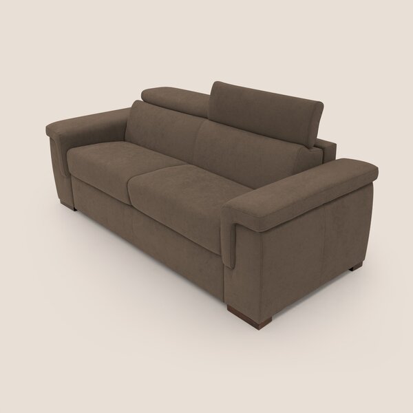 Giunone divano letto con materasso alto 18 cm e poggiatesta reclinabil
