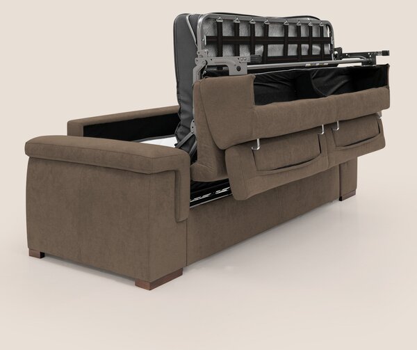 Giunone divano letto con materasso alto 18 cm e poggiatesta reclinabil