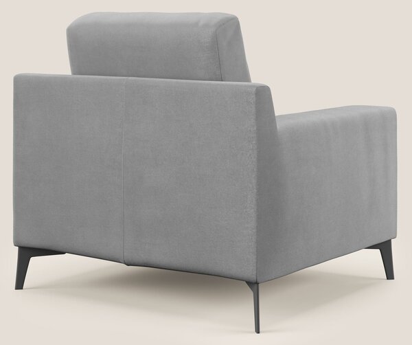 Prestige poltroncina moderna in microfibra smacchiabile T11 grigio