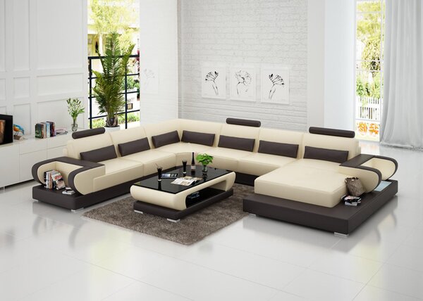 Divano in pelle con USB, divano zona giorno divano angolare divano angolare design divano moderno
